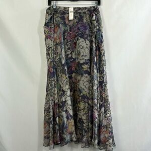 Anthropologie Floral Midi Skirt - Multicolor